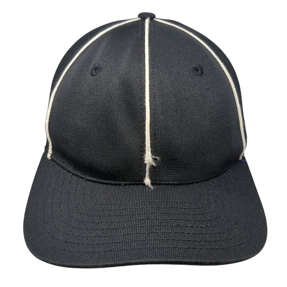 Honig's Fitted Baseball Cap Black 7 1/2 Vented Holes 6 Panel Polyester Blank